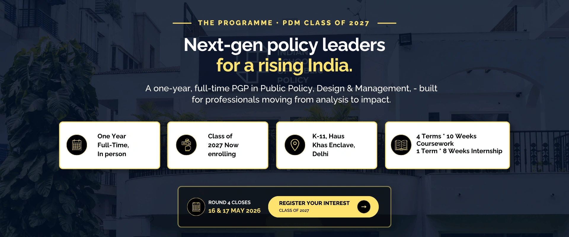 Creating Next Gen Policy Leaders for a Rising India