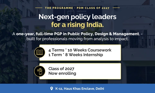 One Year Full Time Programme in Public Policy