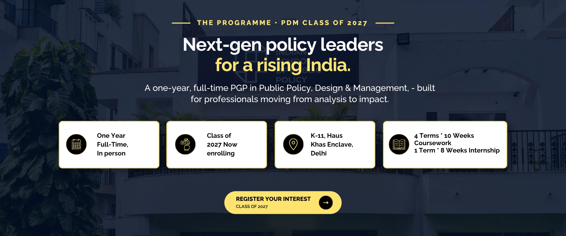 Creating Next Gen Policy Leaders for a Rising India